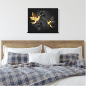Black and Gold Hummingbird Leinwanddruck (Insitu (Schlafzimmer))