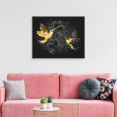 Black and Gold Hummingbird Leinwanddruck (Insitu (Wohnzimmer))