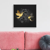 Black and Gold Hummingbird Leinwanddruck (Insitu (Wohnzimmer))