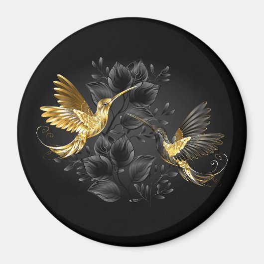 Black and Gold Hummingbird Magnet (Vorne)