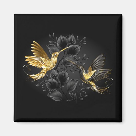 Black and Gold Hummingbird Magnet (Vorne)