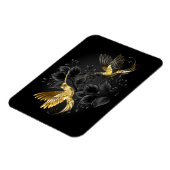 Black and Gold Hummingbird Magnet (Linke Seite)