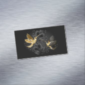 Black and Gold Hummingbird Magnetische Visitenkarte (Beispiel)