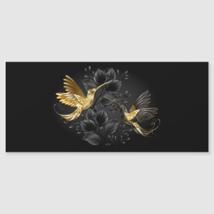 Black and Gold Hummingbird Magnetkarte