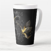 Black and Gold Hummingbird Milchtasse (Rechte Ecke)