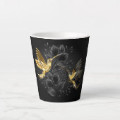Black and Gold Hummingbird Milchtasse (Vorderseite)