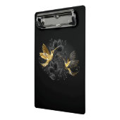 Black and Gold Hummingbird Mini Klemmbrett (Gewinkelt2)