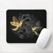 Black and Gold Hummingbird Mousepad (Mit Mouse)