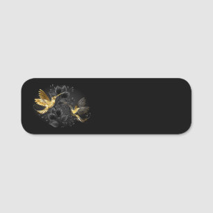Black and Gold Hummingbird Namensschild