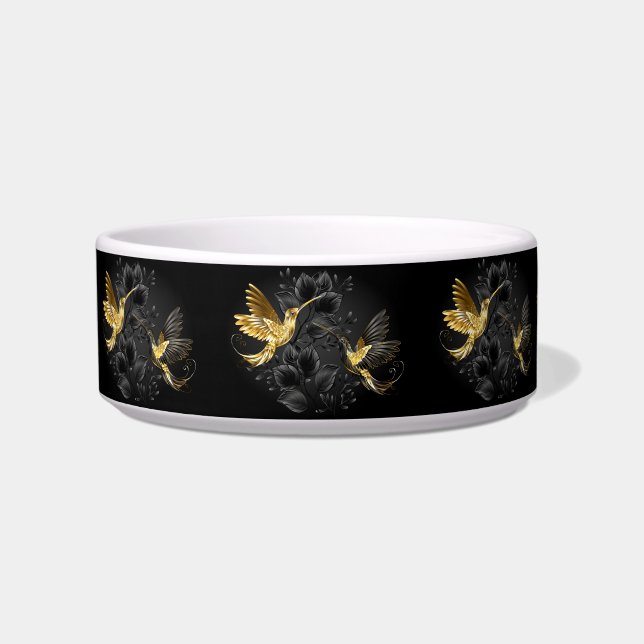 Black and Gold Hummingbird Napf (Vorderseite)