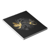 Black and Gold Hummingbird Notizblock (angewinkelt)