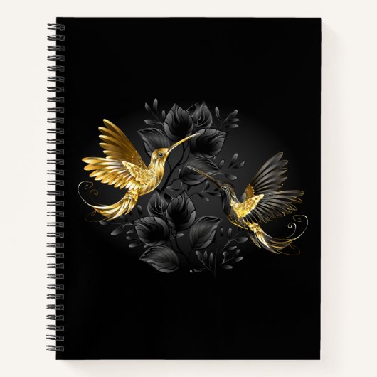 Black and Gold Hummingbird Notizblock (Vorderseite)