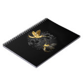 Black and Gold Hummingbird Notizblock (Linke Seite)