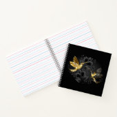 Black and Gold Hummingbird Notizblock (Innenseite)