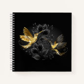 Black and Gold Hummingbird Notizblock (Vorderseite)