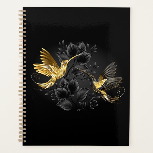 Black and Gold Hummingbird Planer (Vorderseite)