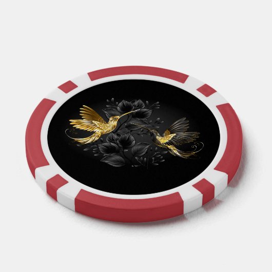 Black and Gold Hummingbird Pokerchips (Einzeln)