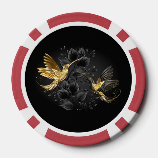 Black and Gold Hummingbird Pokerchips (Rückseite)