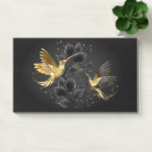 Black and Gold Hummingbird Post-it Klebezettel (Büro)