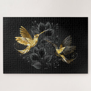 Black and Gold Hummingbird Puzzle