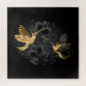Black and Gold Hummingbird Puzzle (Vertikal)