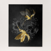 Black and Gold Hummingbird Puzzle (Vertikal)