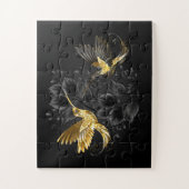 Black and Gold Hummingbird Puzzle (Vertikal)