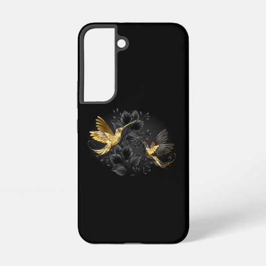 Black and Gold Hummingbird Samsung Galaxy Hülle (Rückseite)