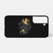 Black and Gold Hummingbird Samsung Galaxy Hülle (Rückseite (Horizontal))