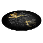 Black and Gold Hummingbird Schneidebrett (Ecke)