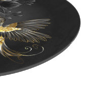 Black and Gold Hummingbird Schneidebrett (Ecke)