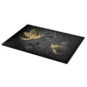 Black and Gold Hummingbird Schneidebrett (Ecke)