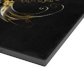 Black and Gold Hummingbird Schneidebrett (Ecke)