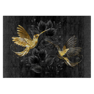 Black and Gold Hummingbird Schneidebrett
