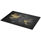 Black and Gold Hummingbird Schneidebrett (Ecke)