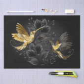 Black and Gold Hummingbird Seidenpapier (Handwerk)