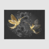 Black and Gold Hummingbird Seidenpapier (Vorderseite)