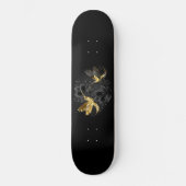 Black and Gold Hummingbird Skateboard (Vorderseite)