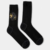 Black and Gold Hummingbird Socken (Rechts)