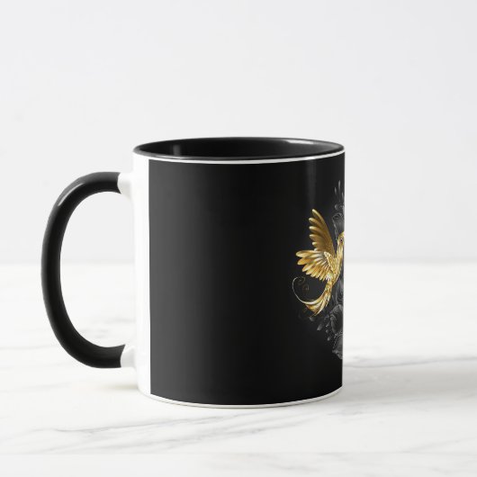 Black and Gold Hummingbird Tasse (Links)