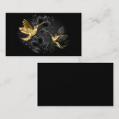 Black and Gold Hummingbird Telefonnummerkarte (Vorne/Hinten)