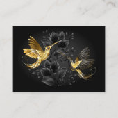 Black and Gold Hummingbird Telefonnummerkarte (Vorderseite)