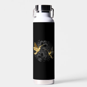 Black and Gold Hummingbird Trinkflasche