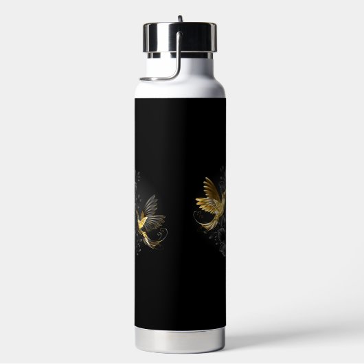 Black and Gold Hummingbird Trinkflasche (rechts)