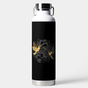 Black and Gold Hummingbird Trinkflasche