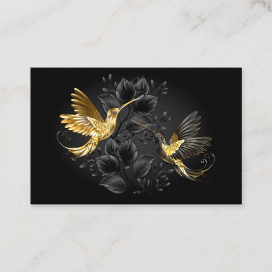 Black and Gold Hummingbird Visitenkarte (Vorderseite)