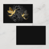 Black and Gold Hummingbird Visitenkarte (Vorne/Hinten)