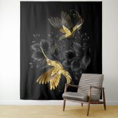 Black and Gold Hummingbird Wandteppich (Beispiel)