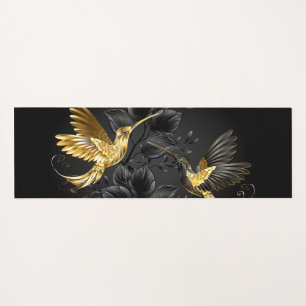 Black and Gold Hummingbird Yogamatte