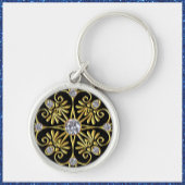 Black and Gold Imitate Diamond Schlüsselanhänger